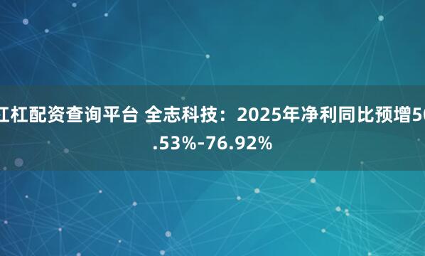 杠杠配资查询平台 全志科技：2025年净利同比预增50.53%-76.92%